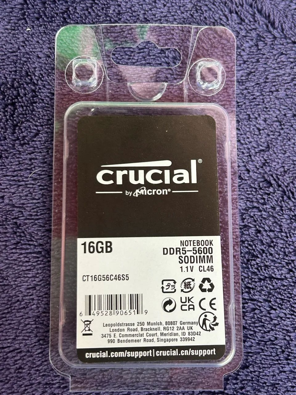 Memória RAM dd5 16gb SODIMM