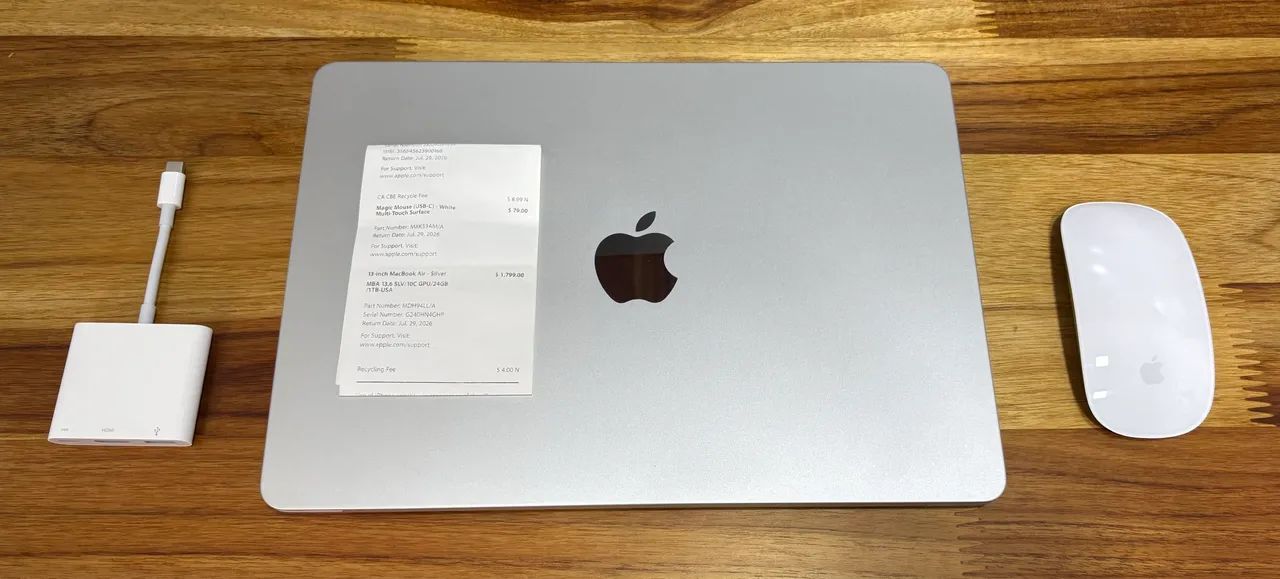 MacBook Air M5 - 24GB - 1TB - 13 polegadas + Magic Mouse e Adaptador HDMI Original Apple - Foto 5
