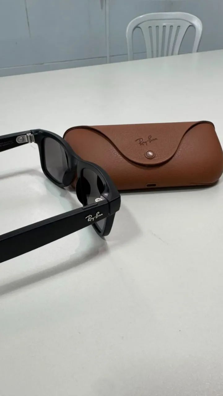 Óculos Ray Ban Meta Wayfarer Gradient Graphite Polar - Foto 3