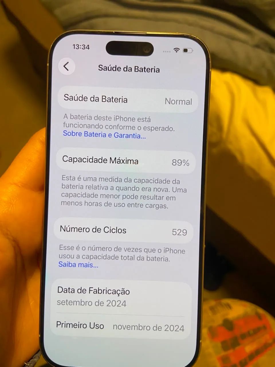 Apple IPhone 16 Pro (128gb)- titânio branco  - Foto 3