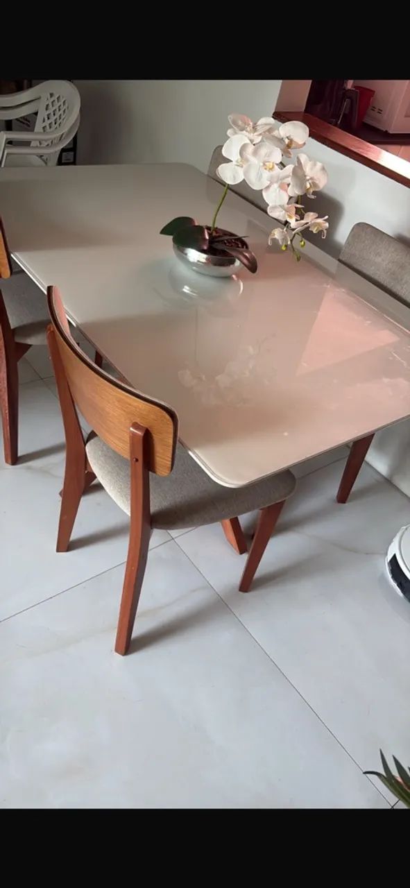 Conjunto de mesa de jantar e cadeiras Turim