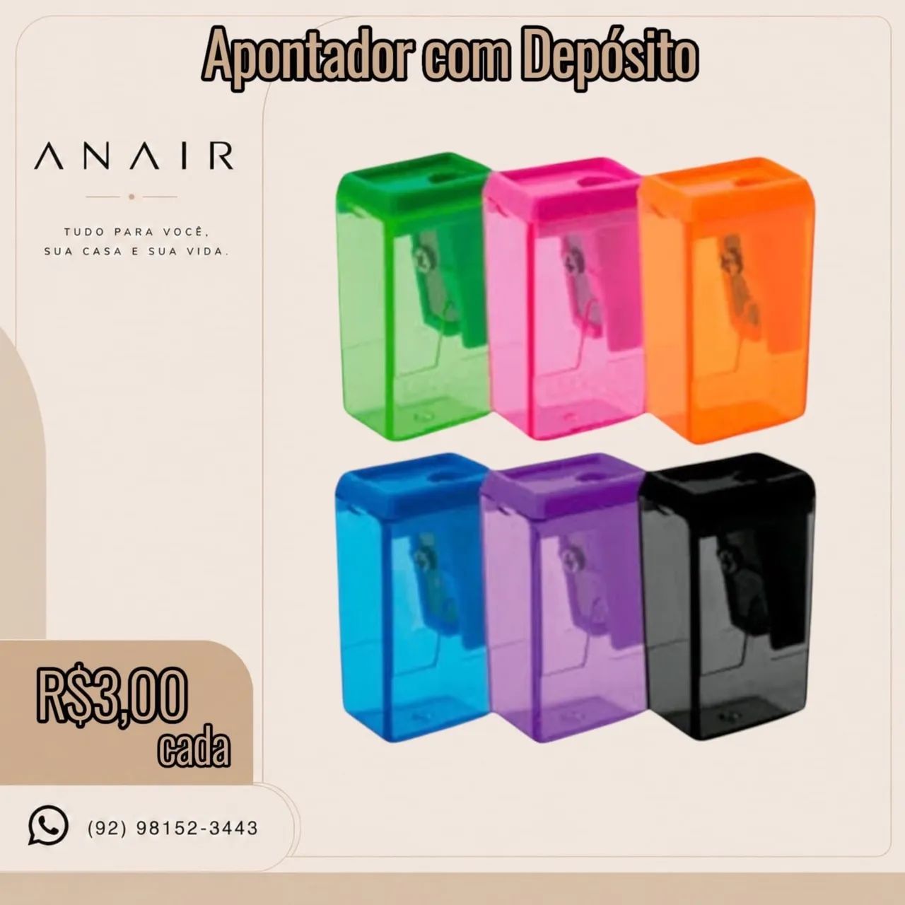 Apontador com Depósito 