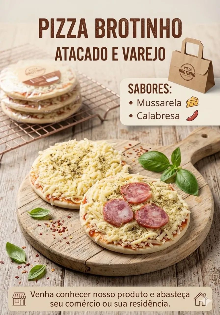 Pizzas brotinho atacado!!!!
