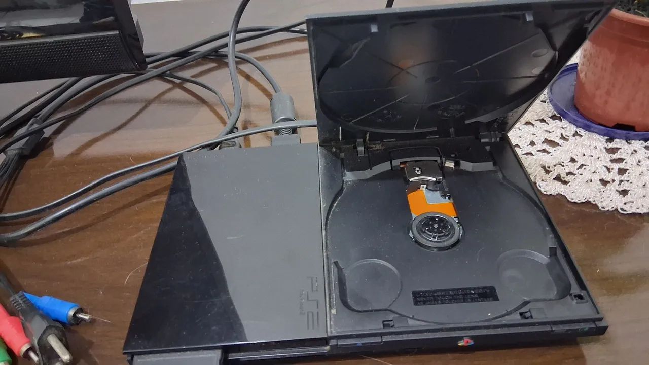 PS2 COM CABOS CONTROLE E MEMORY CARD - Foto 4