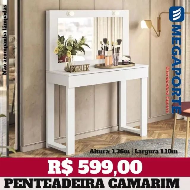 Penteadeira Camarim 1 Gaveta (Novo) Entrega Grátis! 
