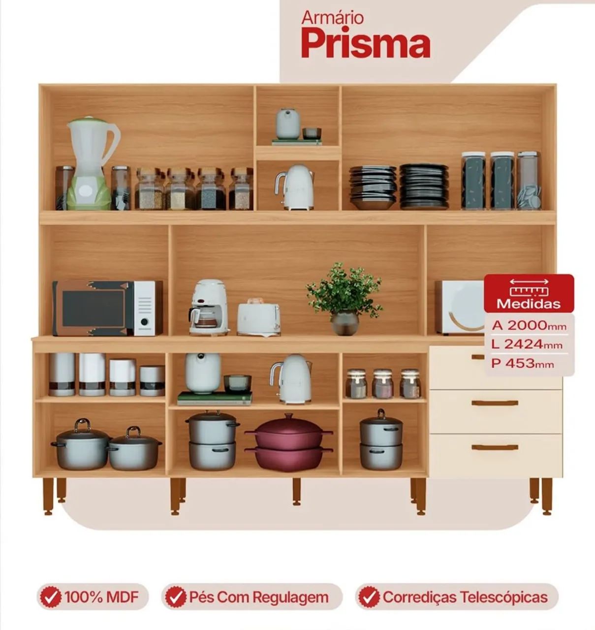 Cozinha Prisma 100% MDF  - Foto 2