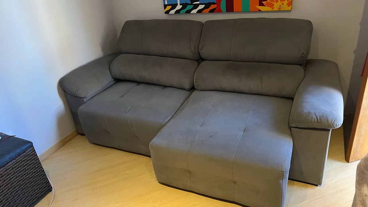 Sofá retrátil 3 lugares
