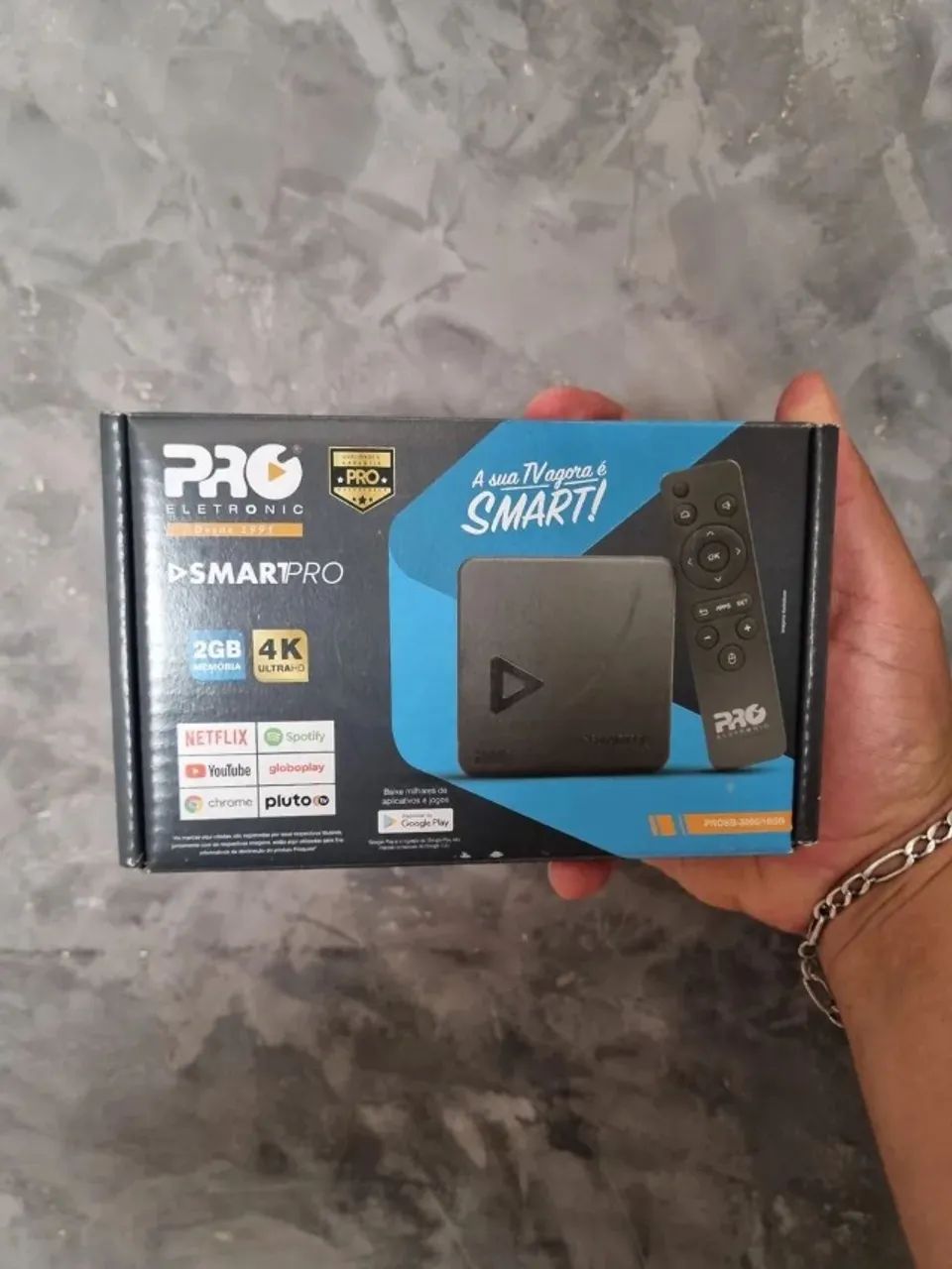 Smart TV Box 4K Smart Pro + 3 meses grátis Homologado Anatel