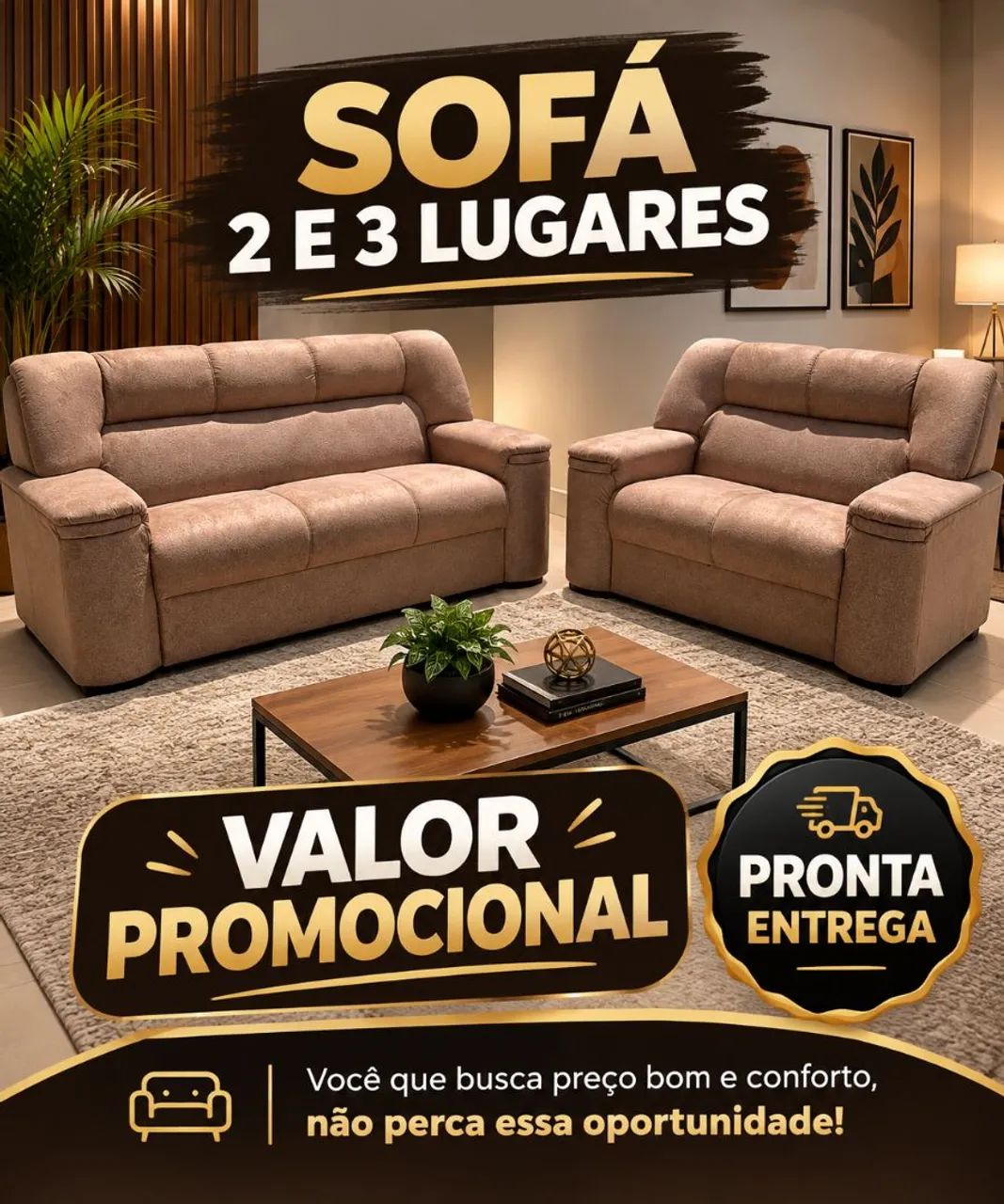 Sofa 2 e 3 lugares 
