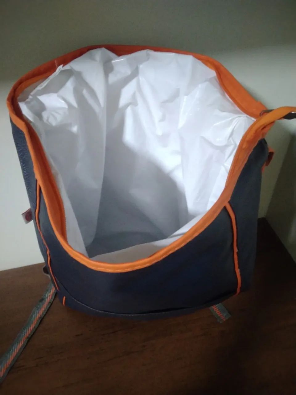 mochila térmica seara azul e laranja - Foto 5