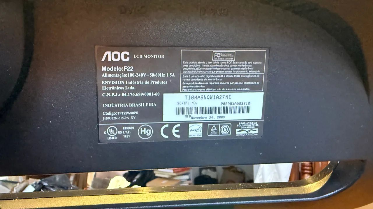 Monitor AOC F22