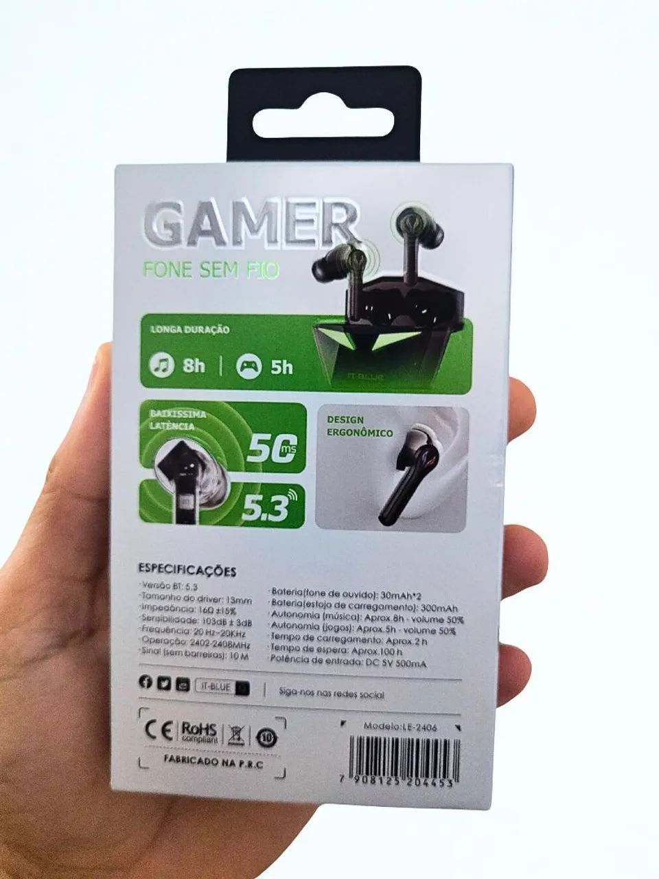 FONE DE OUVIDO BLUETOOTH GAMER It-Blue - Foto 3