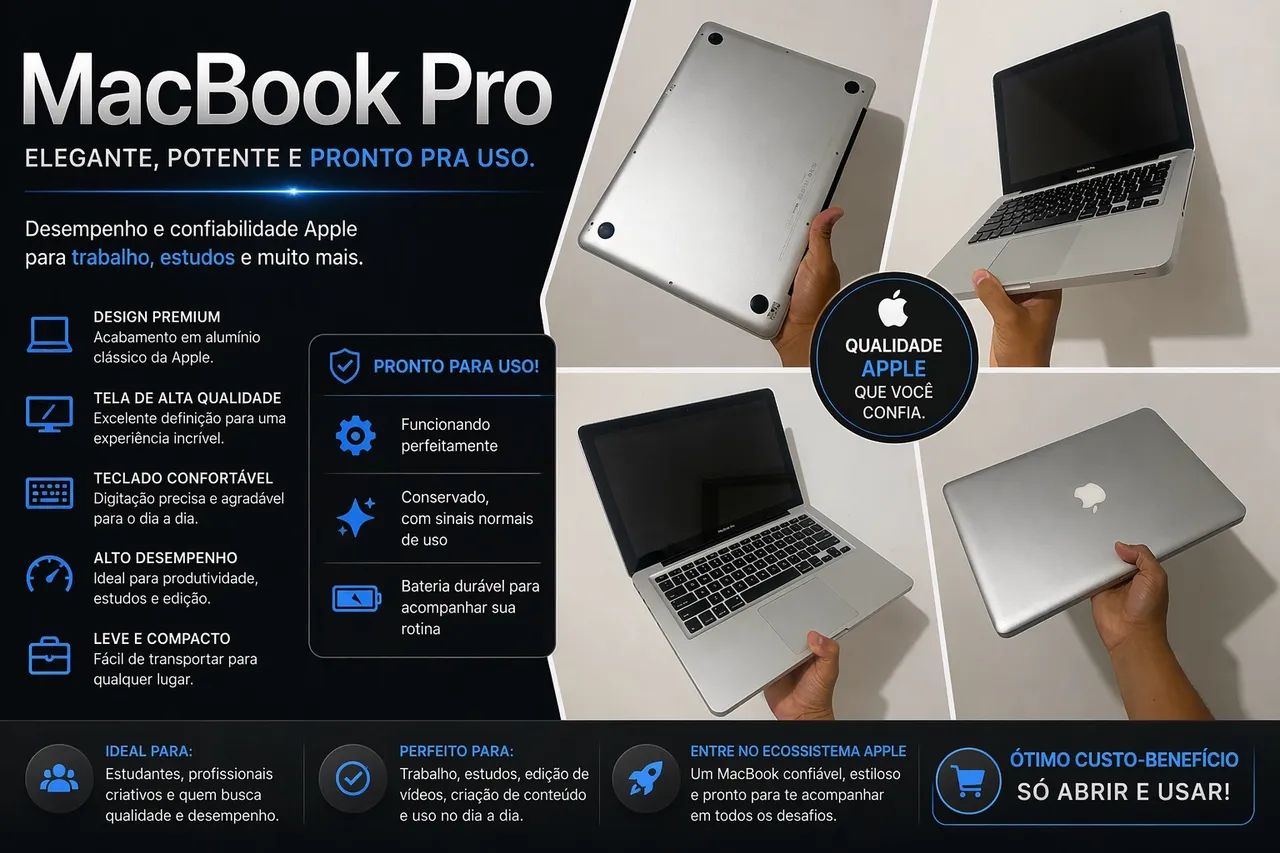 MacBook Pro 13? (2011) - Intel i5, 8GB RAM | Clássico Apple