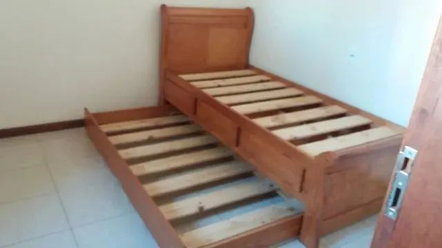 CAMA BICAMA Solteiro em madeira com gavetas - Foto 3
