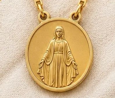 Escapulário São Bento e Virgem Maria em Ouro 18k 750 - Foto 2