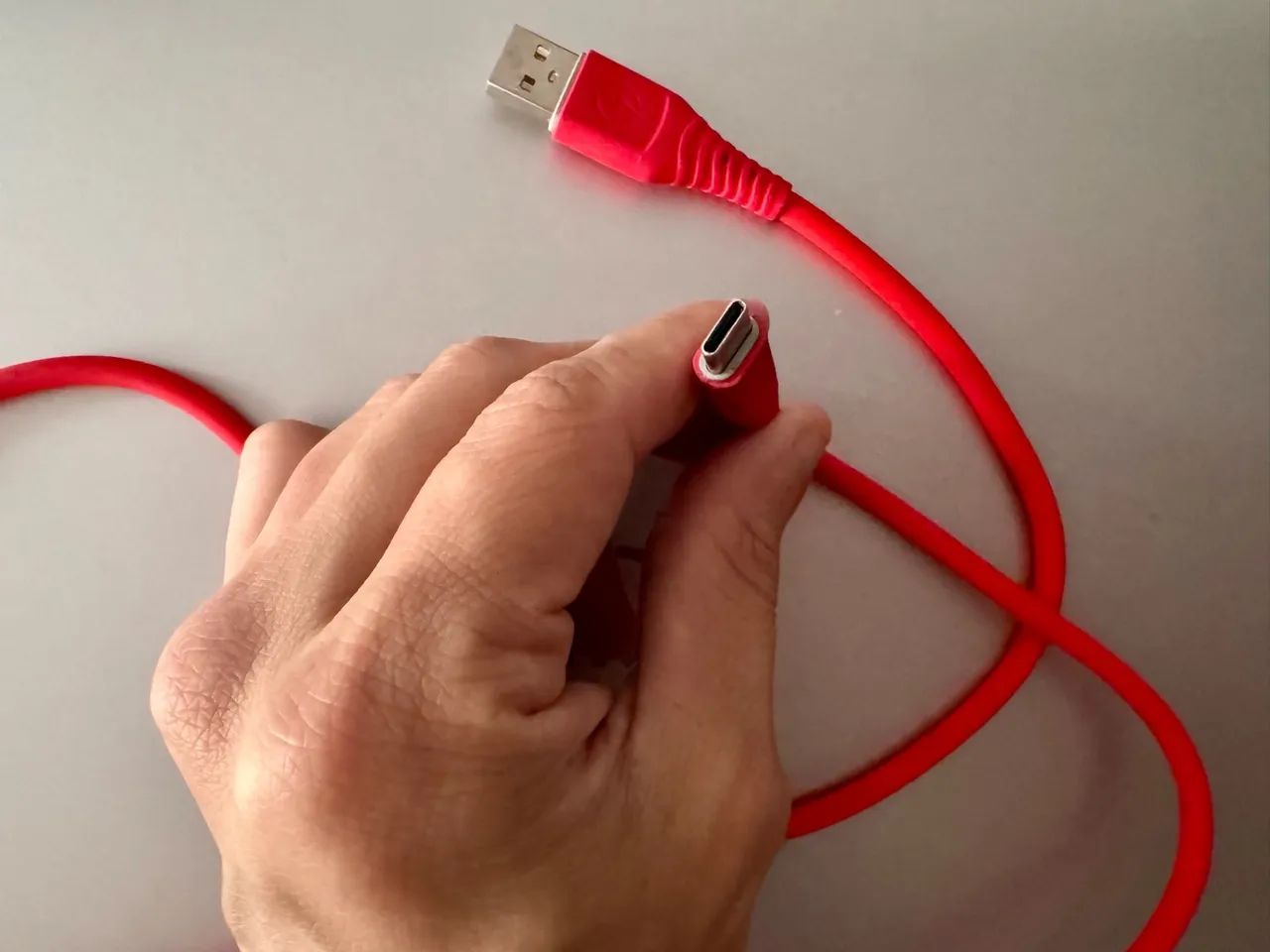 Cabo USB Vermelho 40 cm - Resistente e Flexível - Foto 2