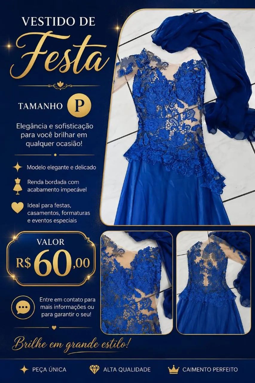 Vestido de festa tam P 