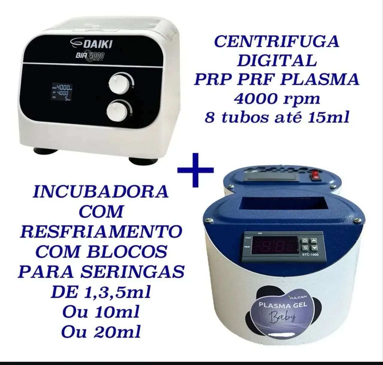 Centrifuga digital prp prf incubadora plasma resfriamento 
