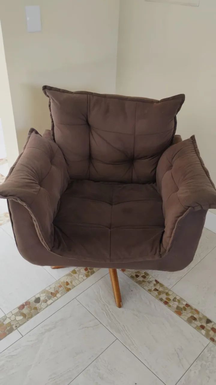 2 Poltronas Giratórias Marrom - Ótimo Estado - Foto 2