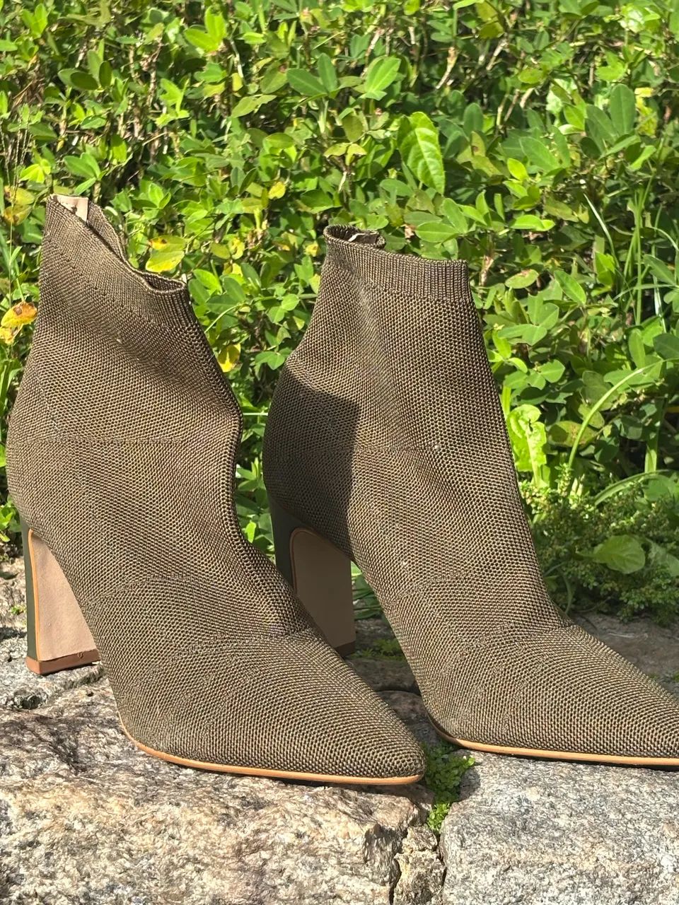 Bota Feminina Jorge Bischoff Knit Verde militar - Foto 4