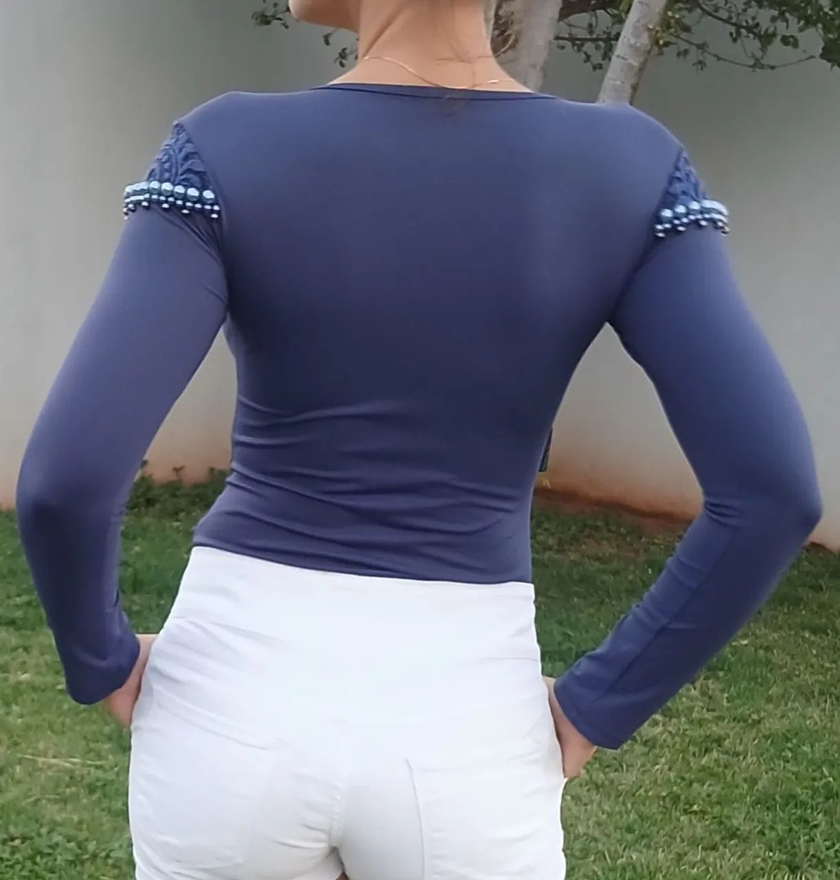 Body Azul com Pérolas  - Foto 2
