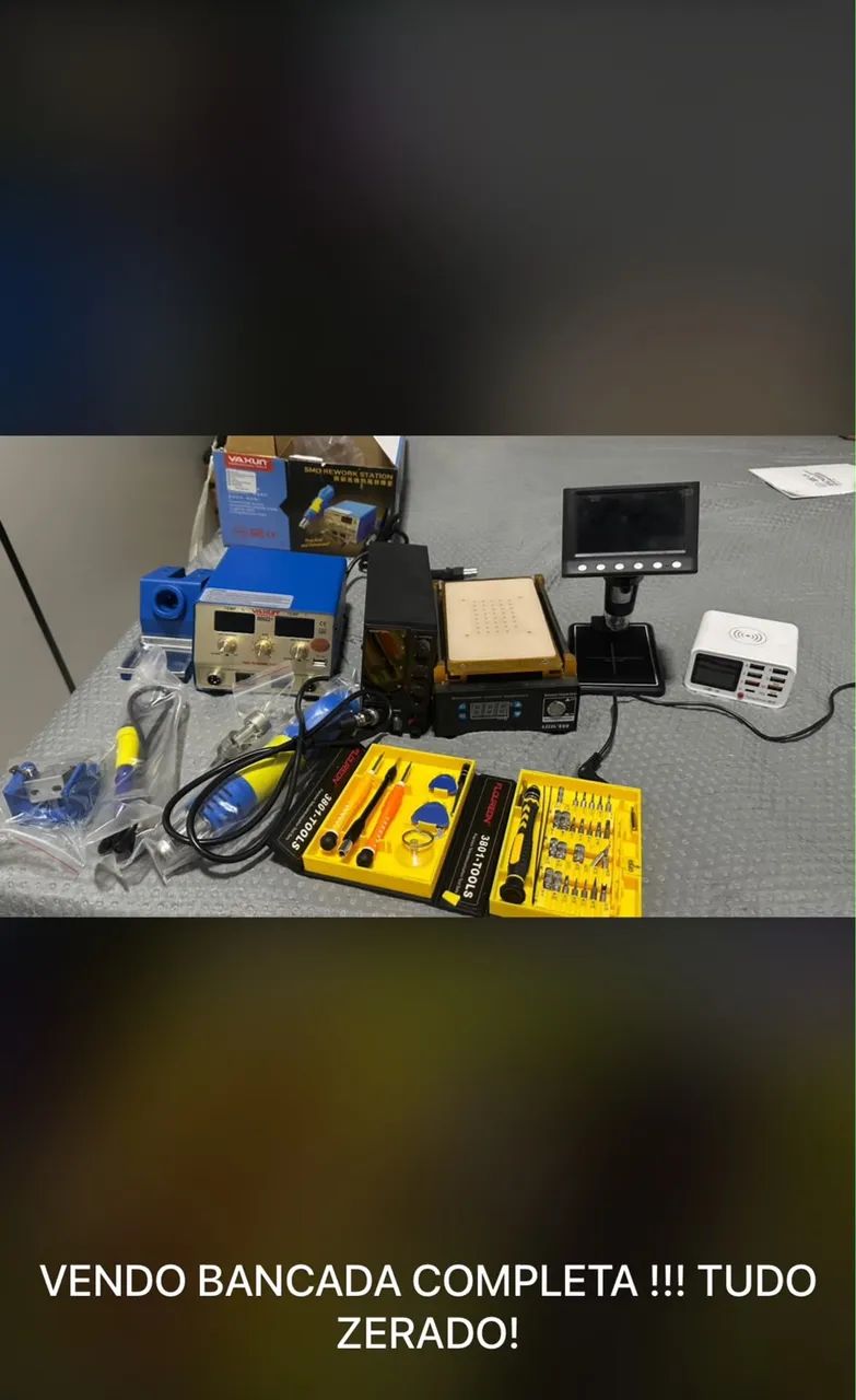 Bancada de conserto de celular 