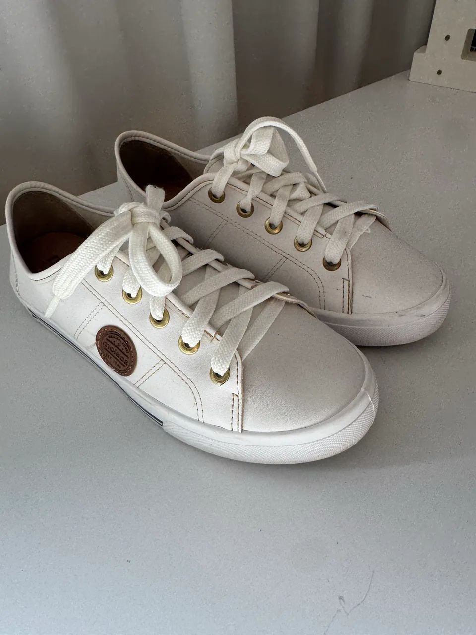 Tênis branco casual Moleca feminino 