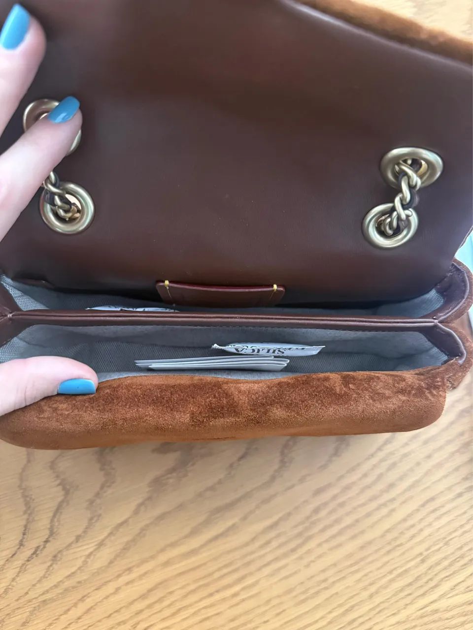 Coach tabby 20 shouder bag em suede marrom  - Foto 4