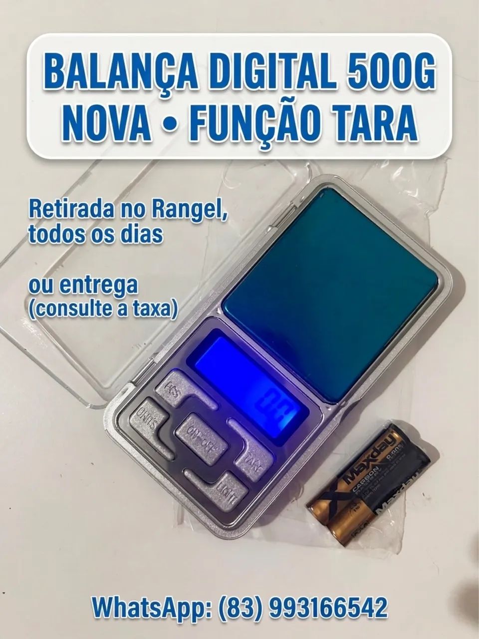 MINI BALANÇA DIGITAL 500G ? PRECISÃO 0,1G