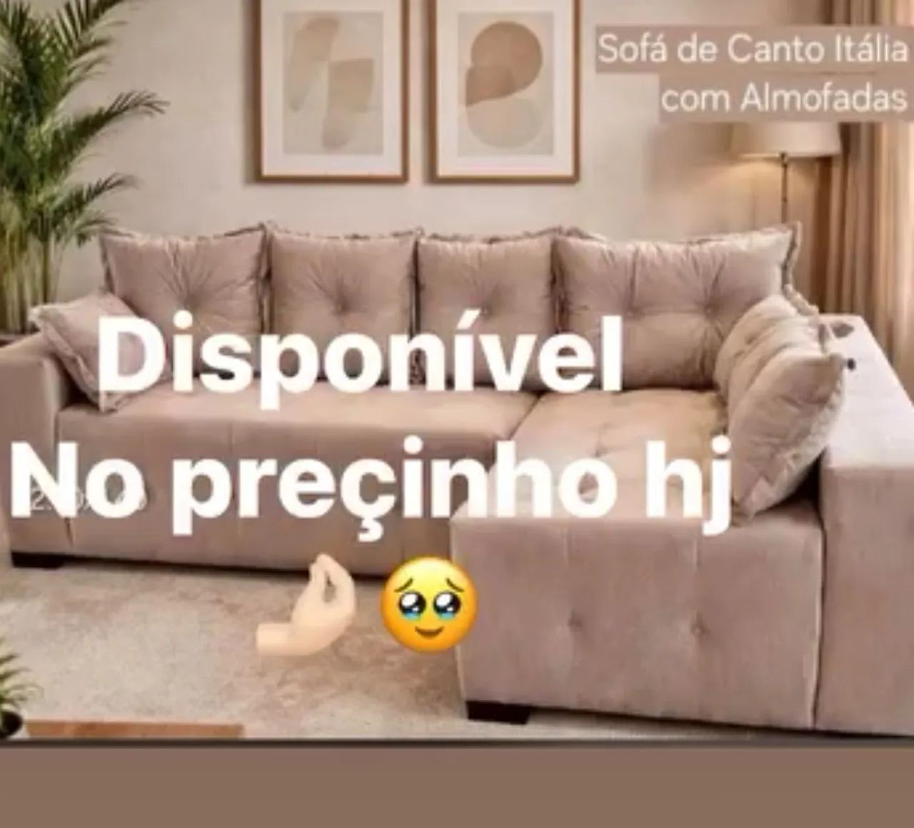 SOFÁ DE CANTO NA PROMOÇÃO