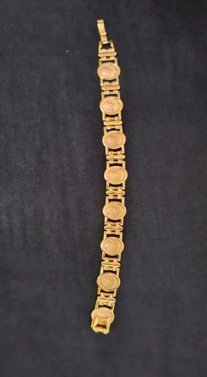 Pulseira Banhada a Ouro Camafeu. - Foto 3