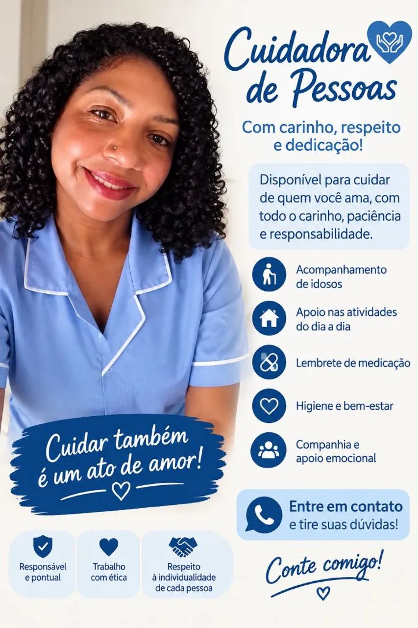 Cuidadora de idosos somente em Macaé 