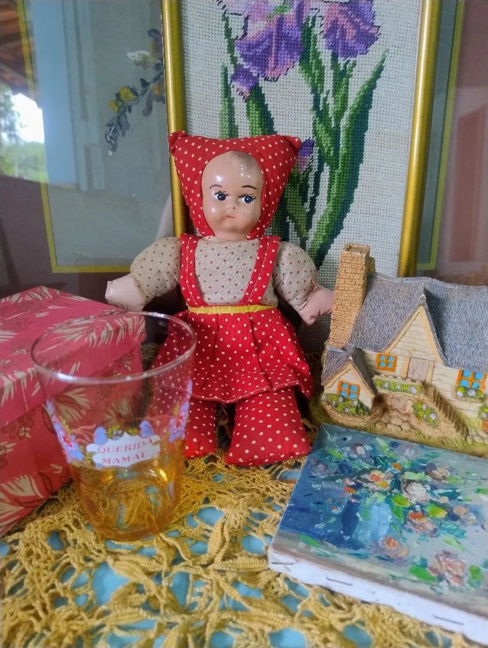 Cofrinho casinha de campo em resina antigo  - Foto 6