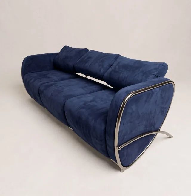 Sofá Arredamento - Suedine Navy - Foto 2