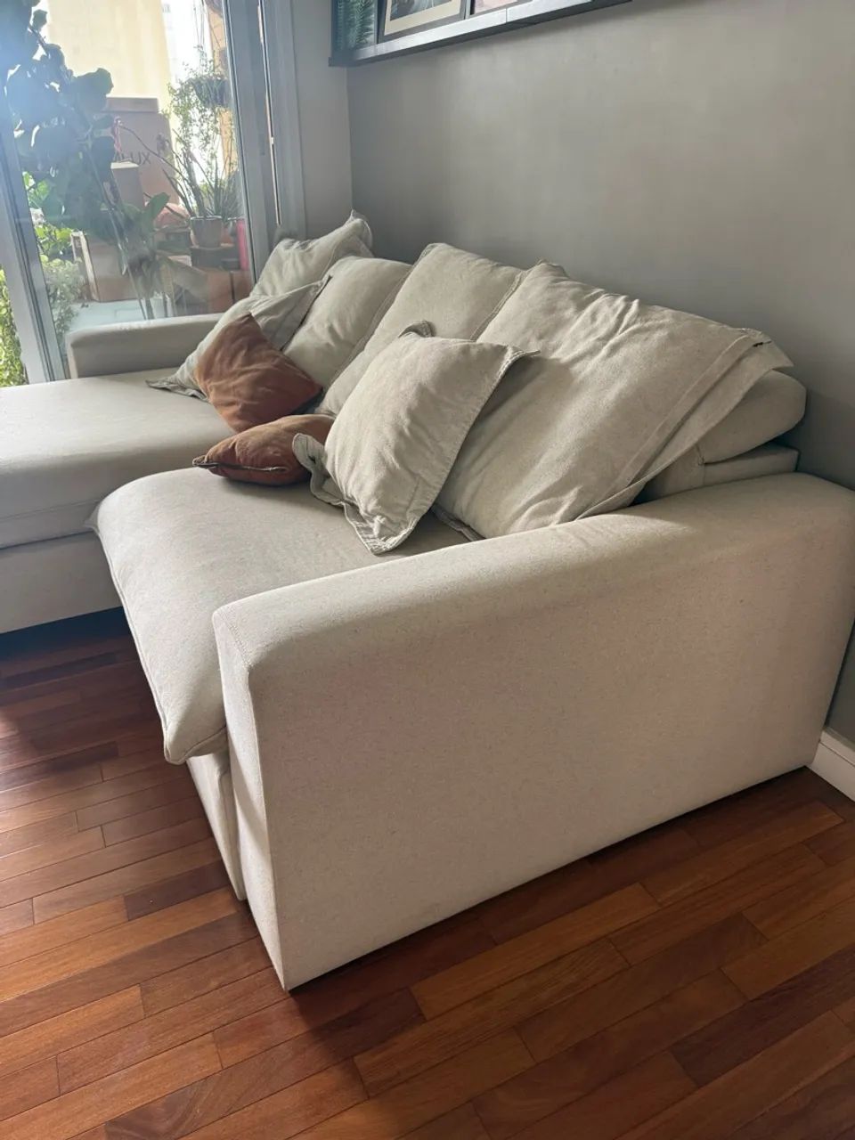 Sofá Linho 4 lugares Retratil - Foto 2