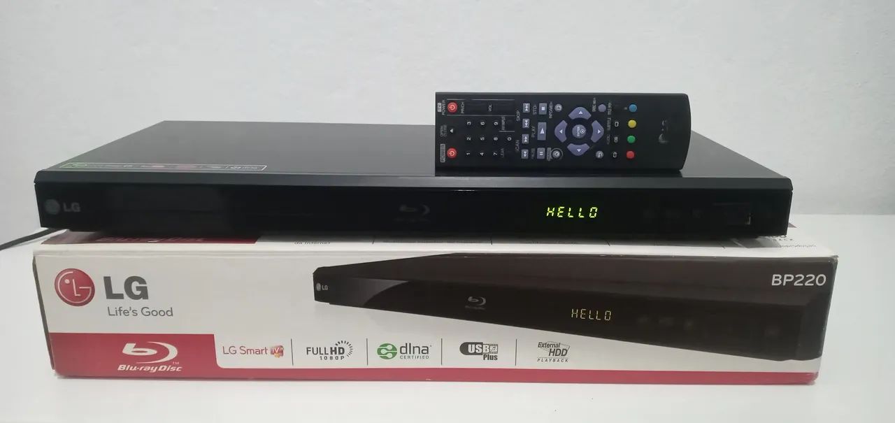 DVD Player e  Blu-ray  disc LG Modelo BP220 conservadissimo 