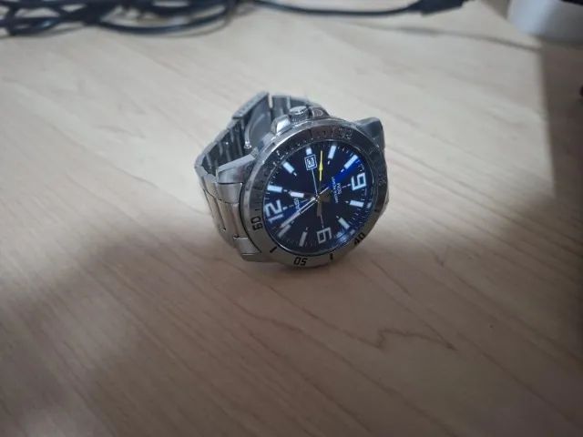 Relógio casio mtp-vd01azul original - Foto 3