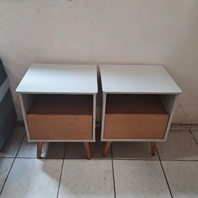 2 Mesas de cabeceira Cancun Bechara off white  - Foto 2