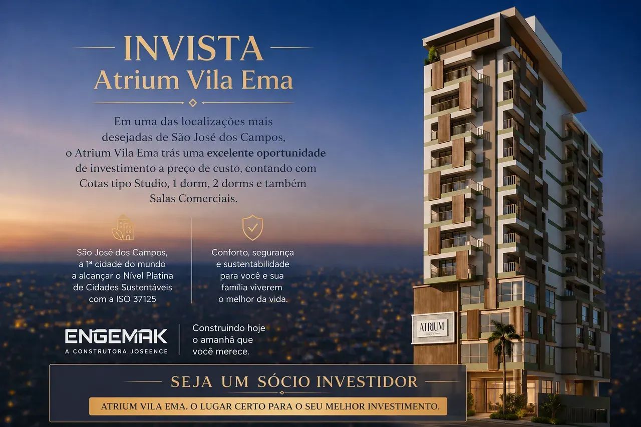 Futuras Salas Comerciais a preço de custo em Sâo José dos Campos