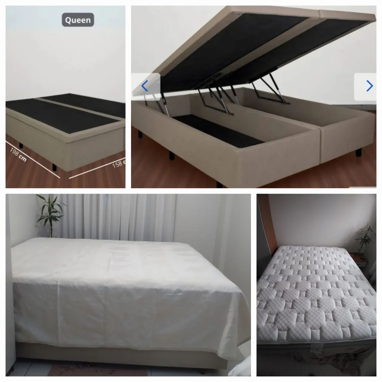  Excelente conjunto de Cama Box Baú Queen, com colchão.  - Foto 2