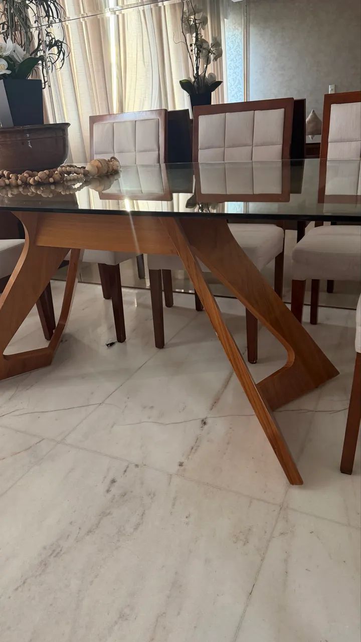 Mesa completa com 8 cadeiras Perfeitas Marca Líder Interiores - Foto 3