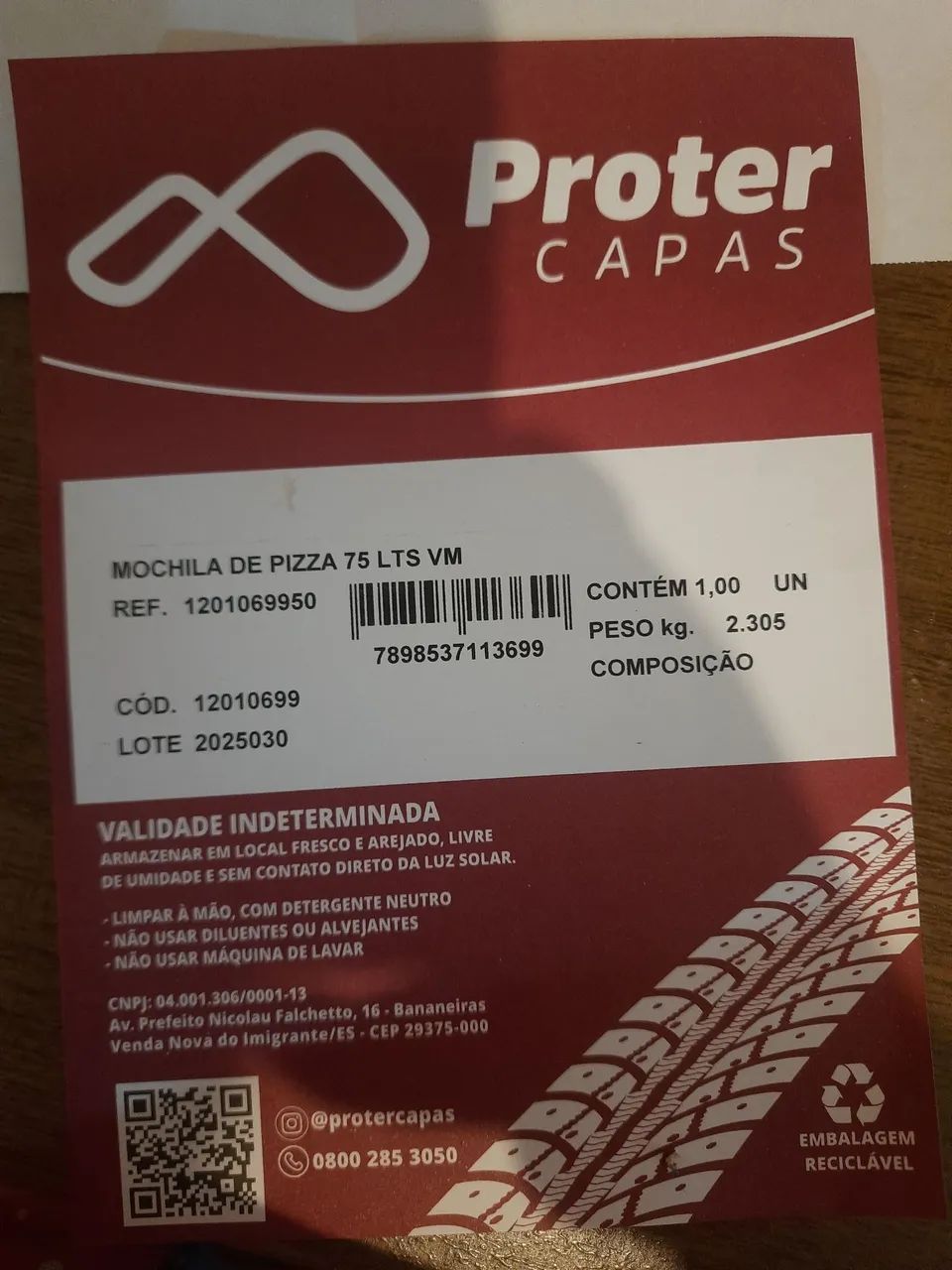 Mochila  isot  pizza 75 lts vm vermelha  - Foto 5