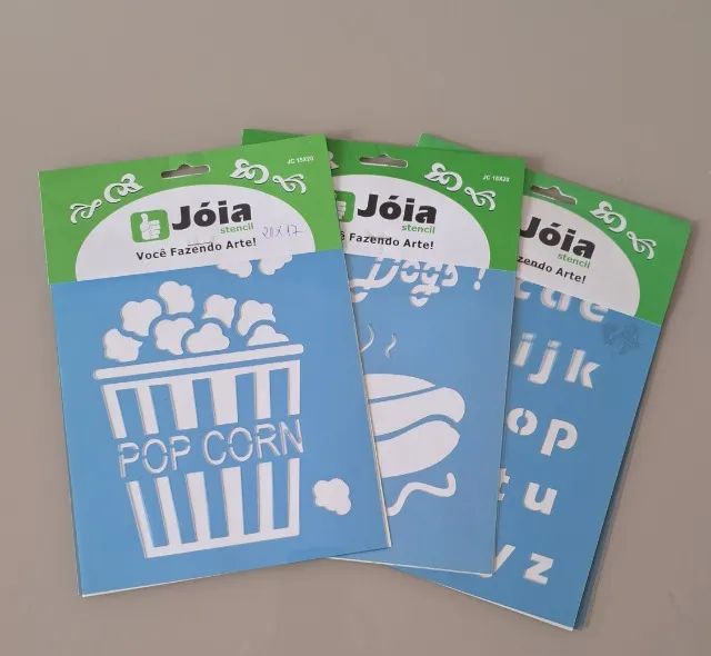 Kit com 34 Stencils para Trabalhos Artesanais Diversos - Foto 3