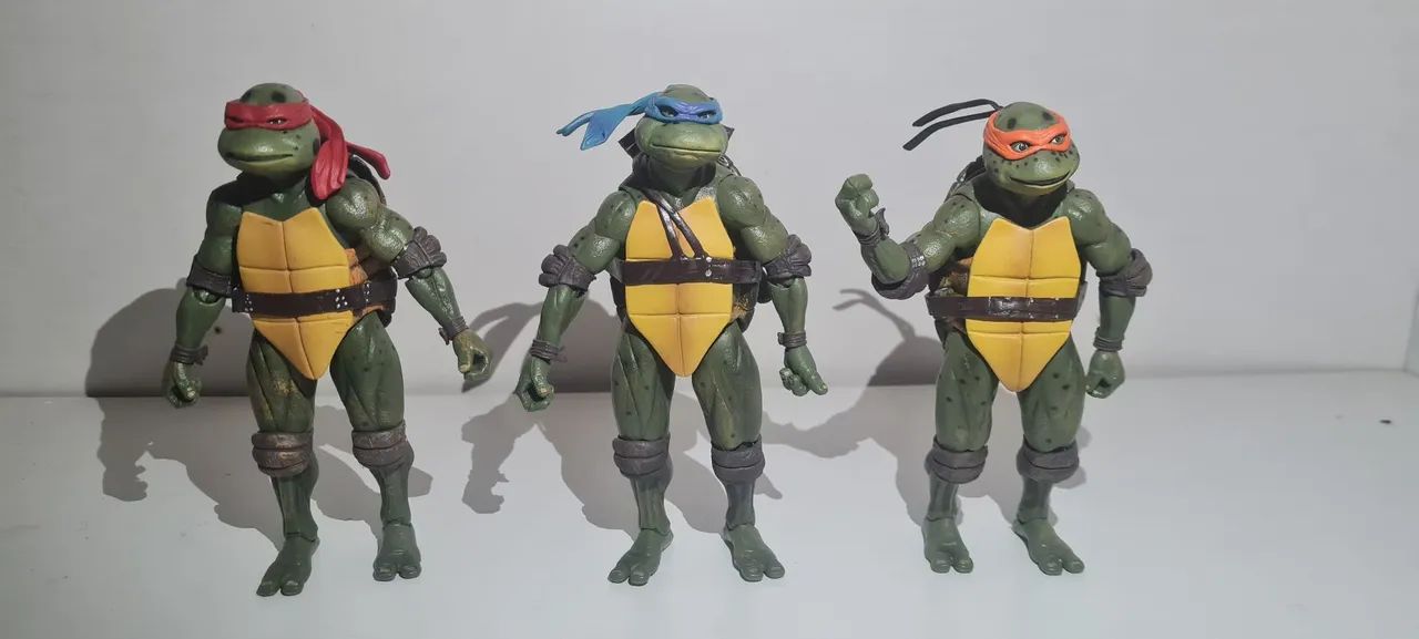 Action figures 3 tartarugas ninja neca sem acessorios - Foto 2