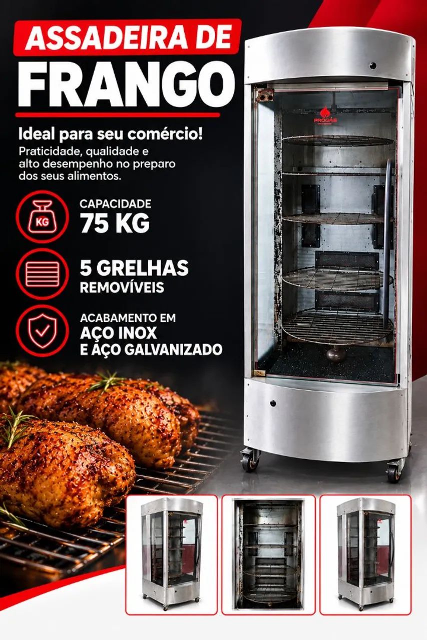 Máquina para assar frango
