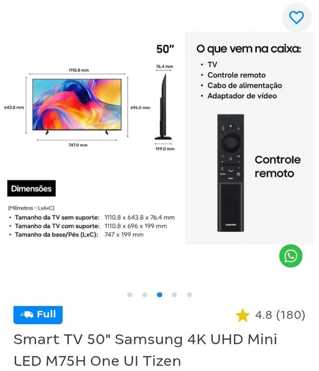 TV Samsung 50 Mini Led - Foto 4
