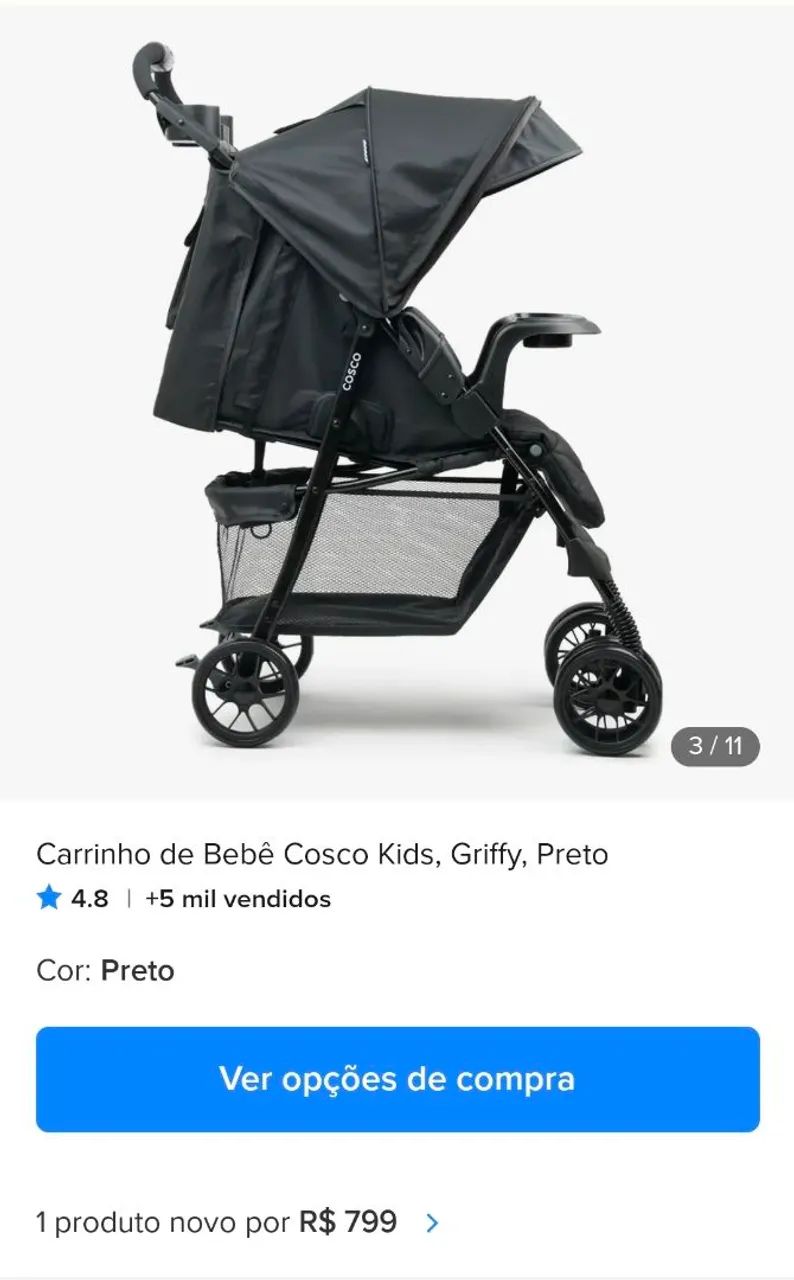 Carrinho de Bebê Cosco - Foto 3