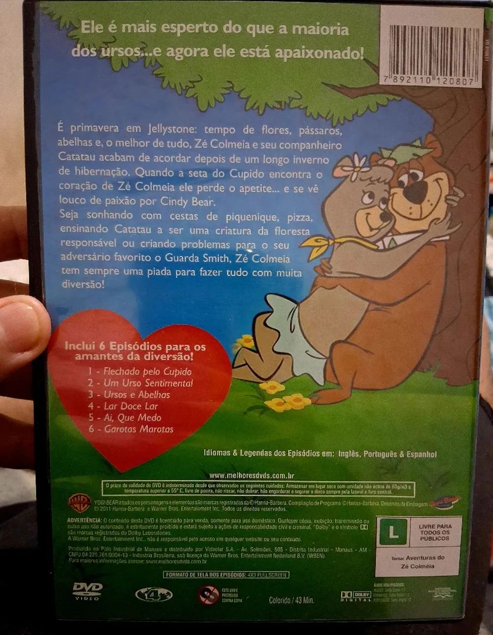 DVD RARO DESENHO CLÁSSICO ZÉ COLMEIA FECHADO PELO CUPIDO! RARIDADE