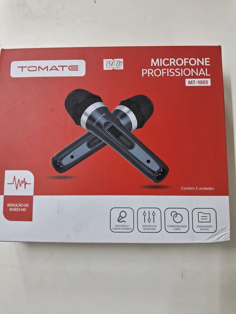 Microfone Duplo Profissional Tomate  MT-1003