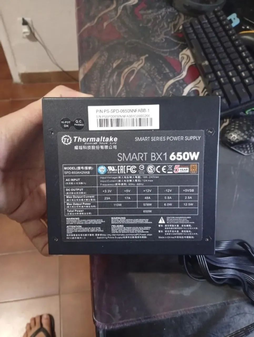 Fonte 650w thermaltake 80plus bronze - Foto 3